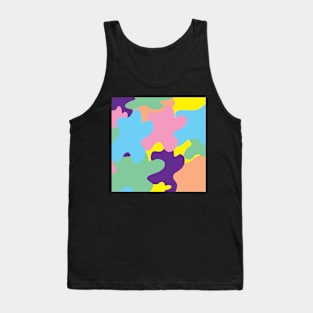 Blob Abstract Colorful Artwork design Tank Top